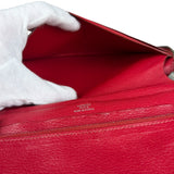Hermes Rouge Epsom Leather Vintage Organizer Wallet