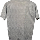 Fendi FF Grey Button Up Short Sleeve