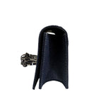 Alexander McQueen Denim Jeweled Knuckle Shoulder Bag
