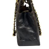 Chanel Black Quilted Lambskin CC Timeless Shopping Tote Late 90s