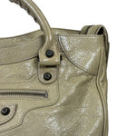 Balenciaga Olive Lambskin Velo Moto Two-Way Bag