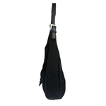Fendi Black Leather Trim Mamma Baguette
