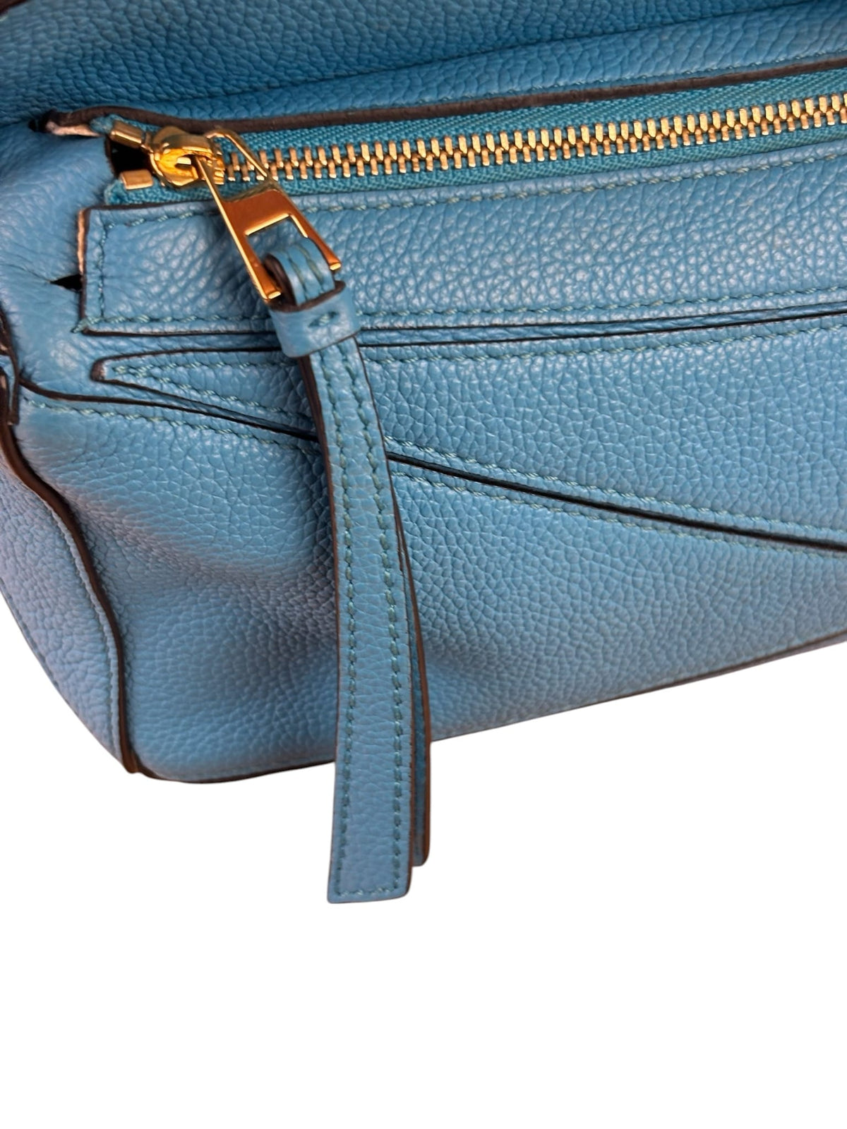 Loewe Blue Leather Puzzled Small Two-Way Bag