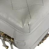Chanel White Quilted Leather Vanity Small Bowling Two-Way Bag 2019