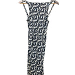 Fendi Black/White Geometric Patterned Sleeveless Tank Dress