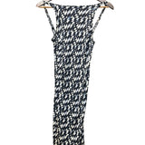 Fendi Black/White Geometric Patterned Sleeveless Tank Dress