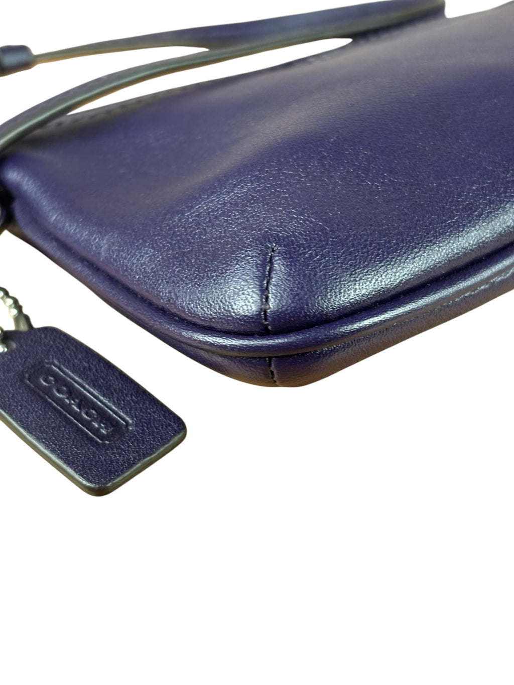 Coach Purple Smooth Leather Wristlet