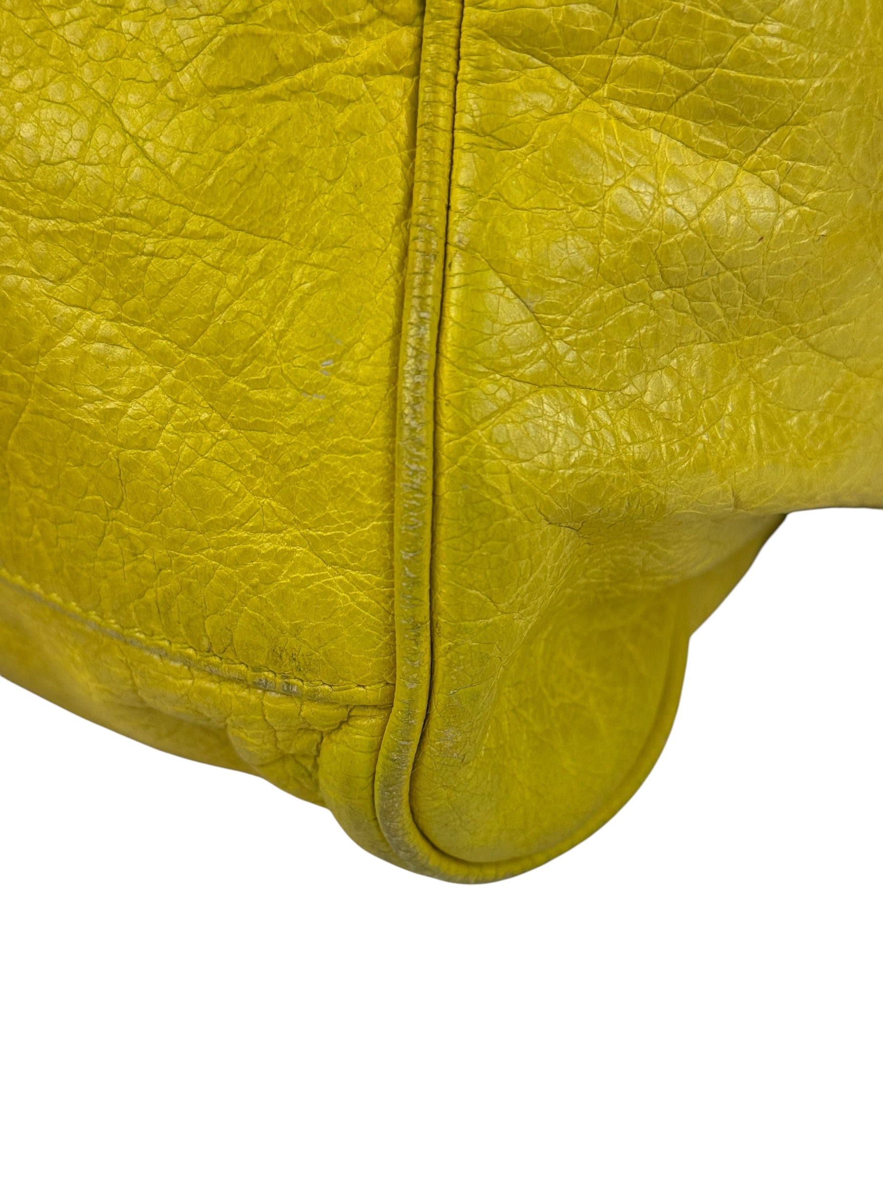 Balenciaga Yellow Leather Classic City Bag