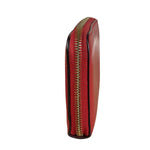 Burberry Vintage Red Leather Zip Long Wallet