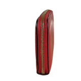 Burberry Vintage Red Leather Zip Long Wallet