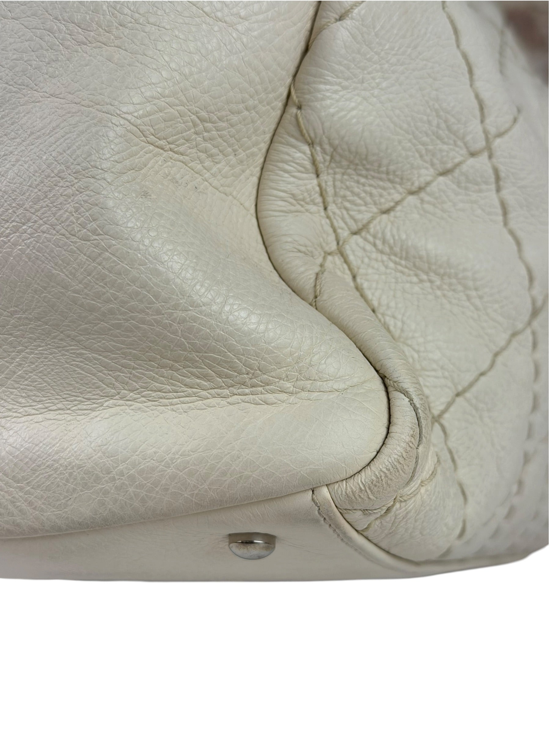 Chanel Beige Quilted Leather Tote 2009