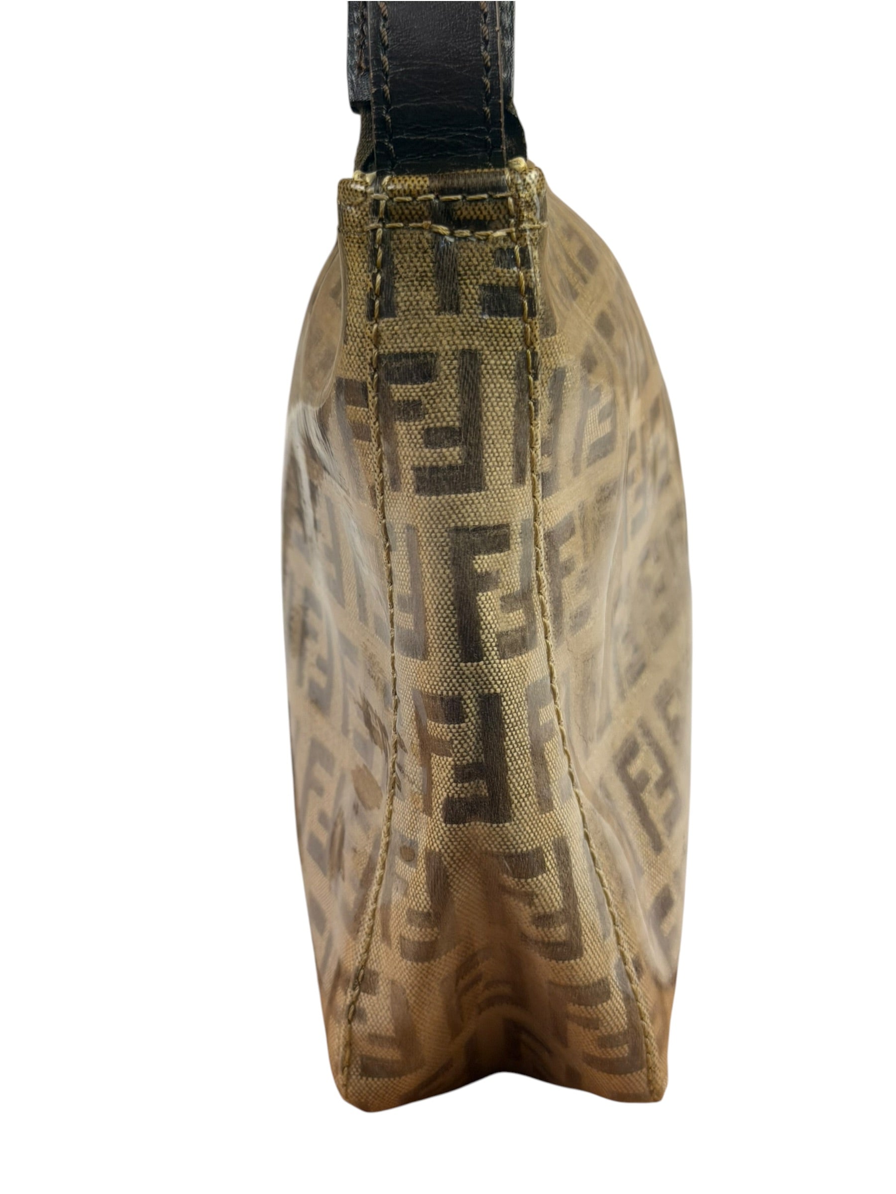 Fendi Vintage Beige PVC Zucca Pochette