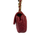 Chanel Red Quilted Leather Timeless Valentine Flap Bag 2009