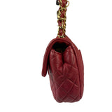 Chanel Red Quilted Leather Timeless Valentine Flap Bag 2009