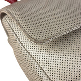 Chanel Beige Perforated Leather CC Flap Bag 2001