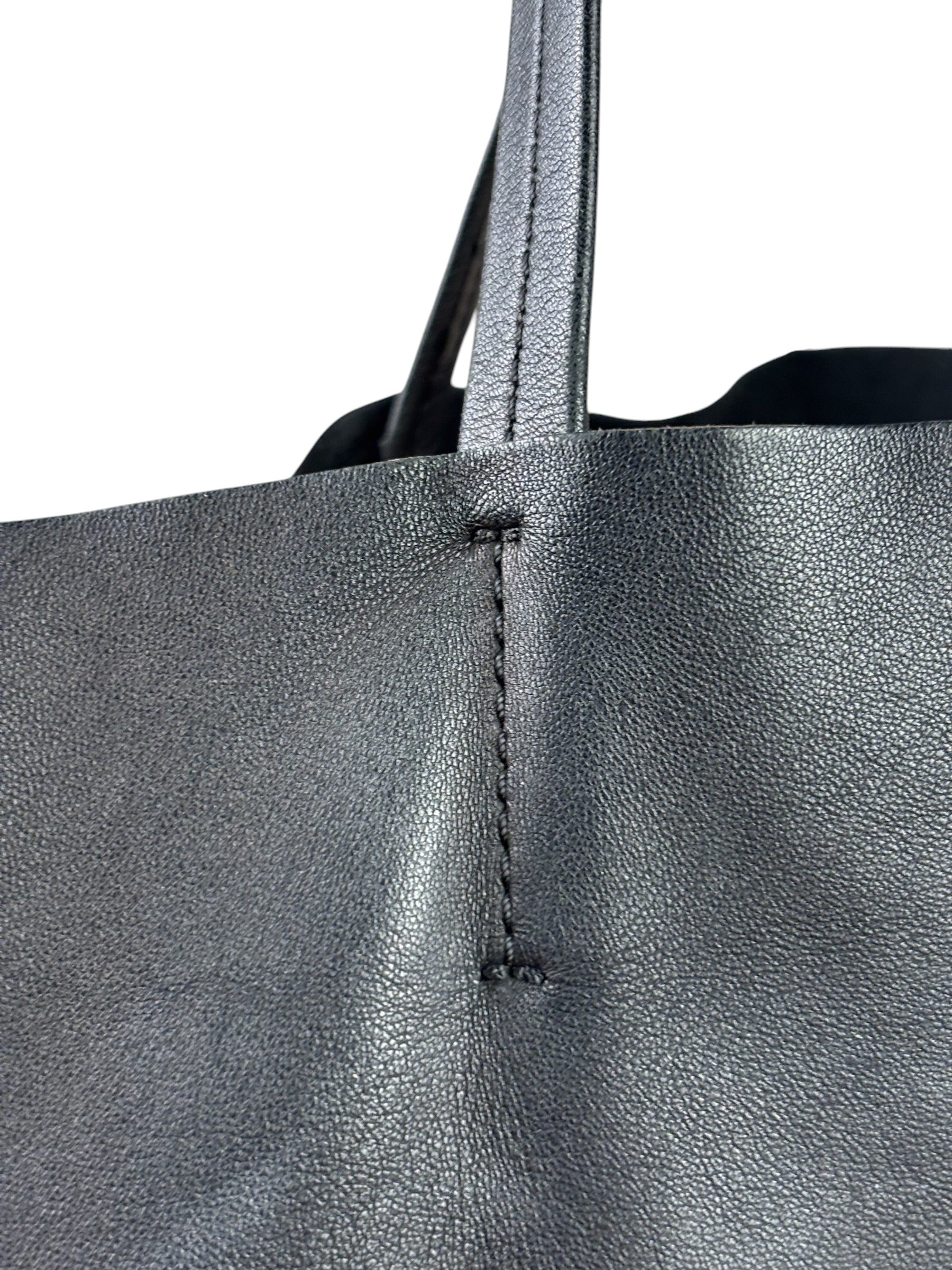 Celine Yellow/Black Leather Horizontal Cabas Tote