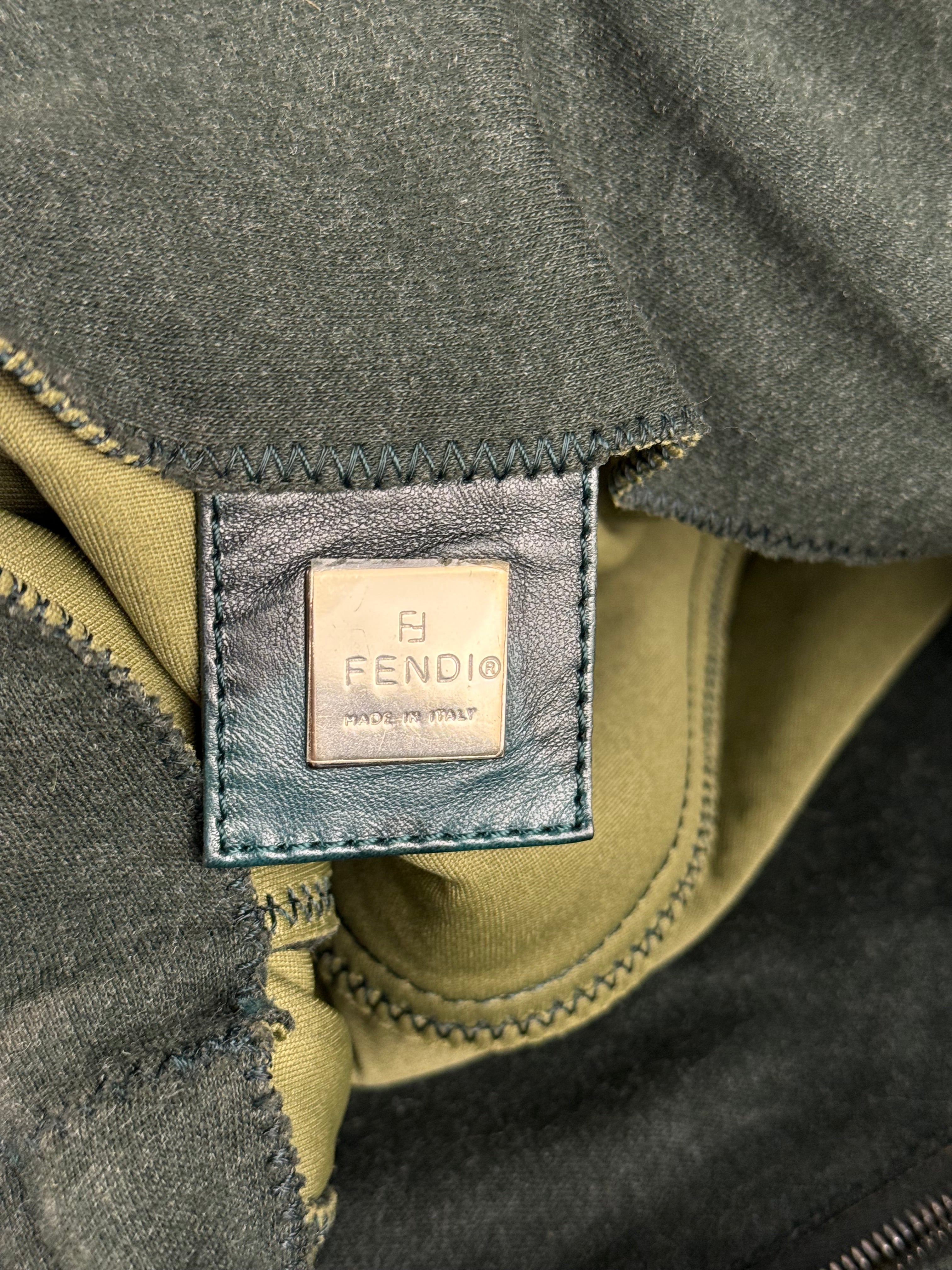 Fendi Green Jersey Cotton Baguette