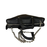 Balenciaga Black Leather Triangle Two-Way Bag