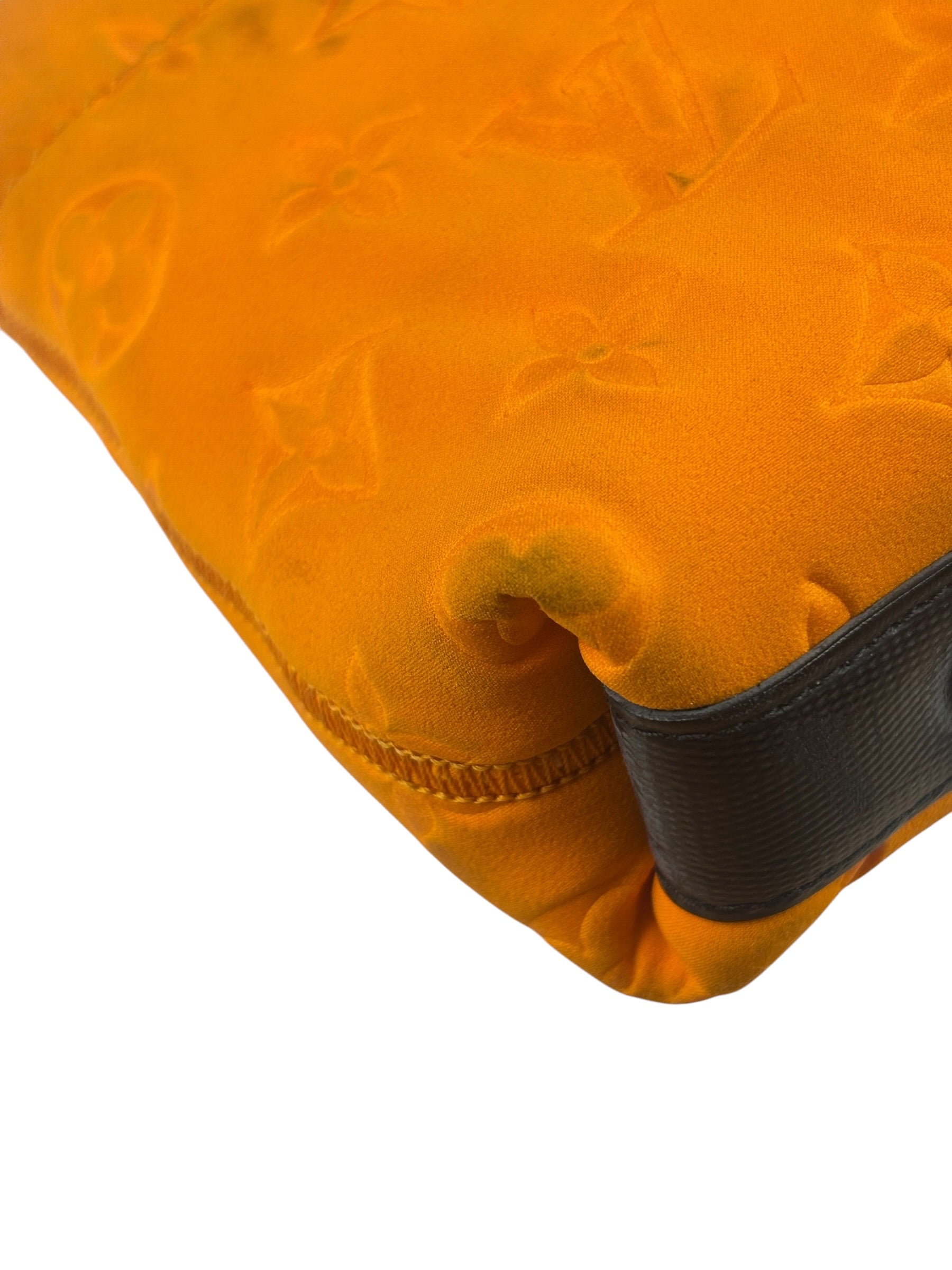 Louis Vuitton Vintage Orange Monogram Neoprene Scuba Clutch
