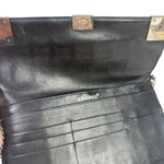 Chanel Black Patent Chocolate Bar Quilted Flap Shoulder Bag 2001