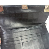 Chanel Black Patent Chocolate Bar Quilted Flap Shoulder Bag 2001