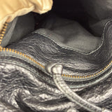 Balenciga Black Leather Classic Traveler Backpack
