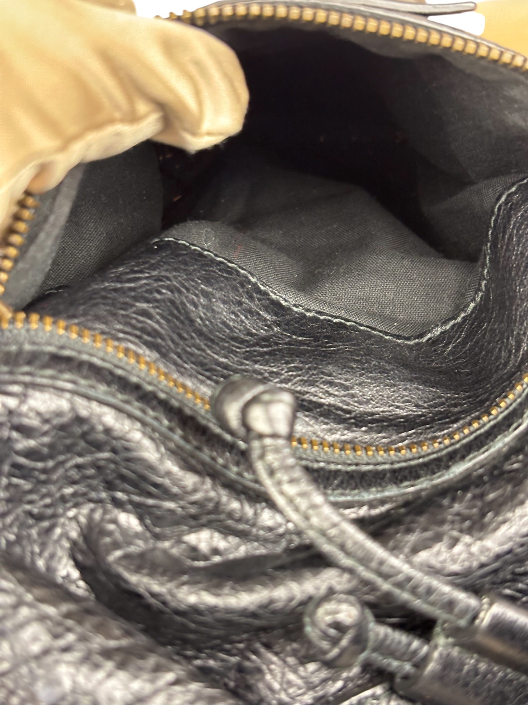 Balenciga Black Leather Classic Traveler Backpack