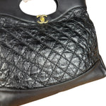 Chanel 31 Black Leather Quilted Shopping Clutch Shoulder Bag 2018