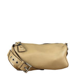Prada Beige Leather Vitello Daino Buckle Shoulder Bag