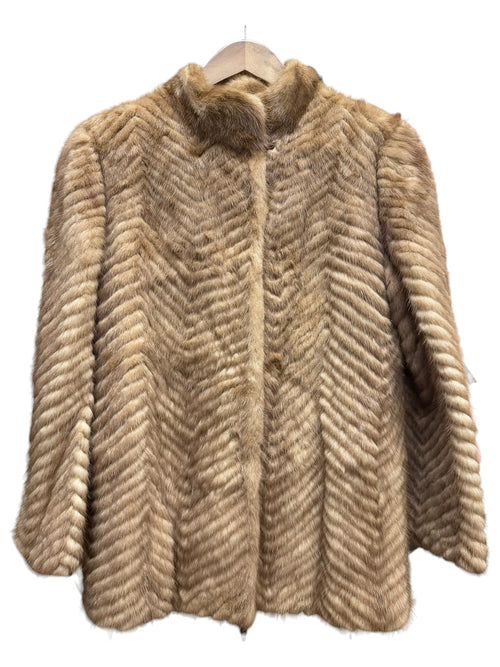 Vintage Moonbat Chevron Mink Fut Flash Coat
