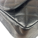 Chanel Black Caviar Quilted Flap Large Flap Bag 2006
