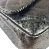 Chanel Black Caviar Quilted Flap Large Flap Bag 2006