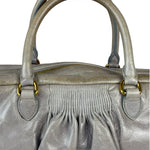 Miu Miu Vintage Pale Grey Vitello Leather Two-Way Bag