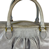 Miu Miu Vintage Pale Grey Vitello Leather Two-Way Bag