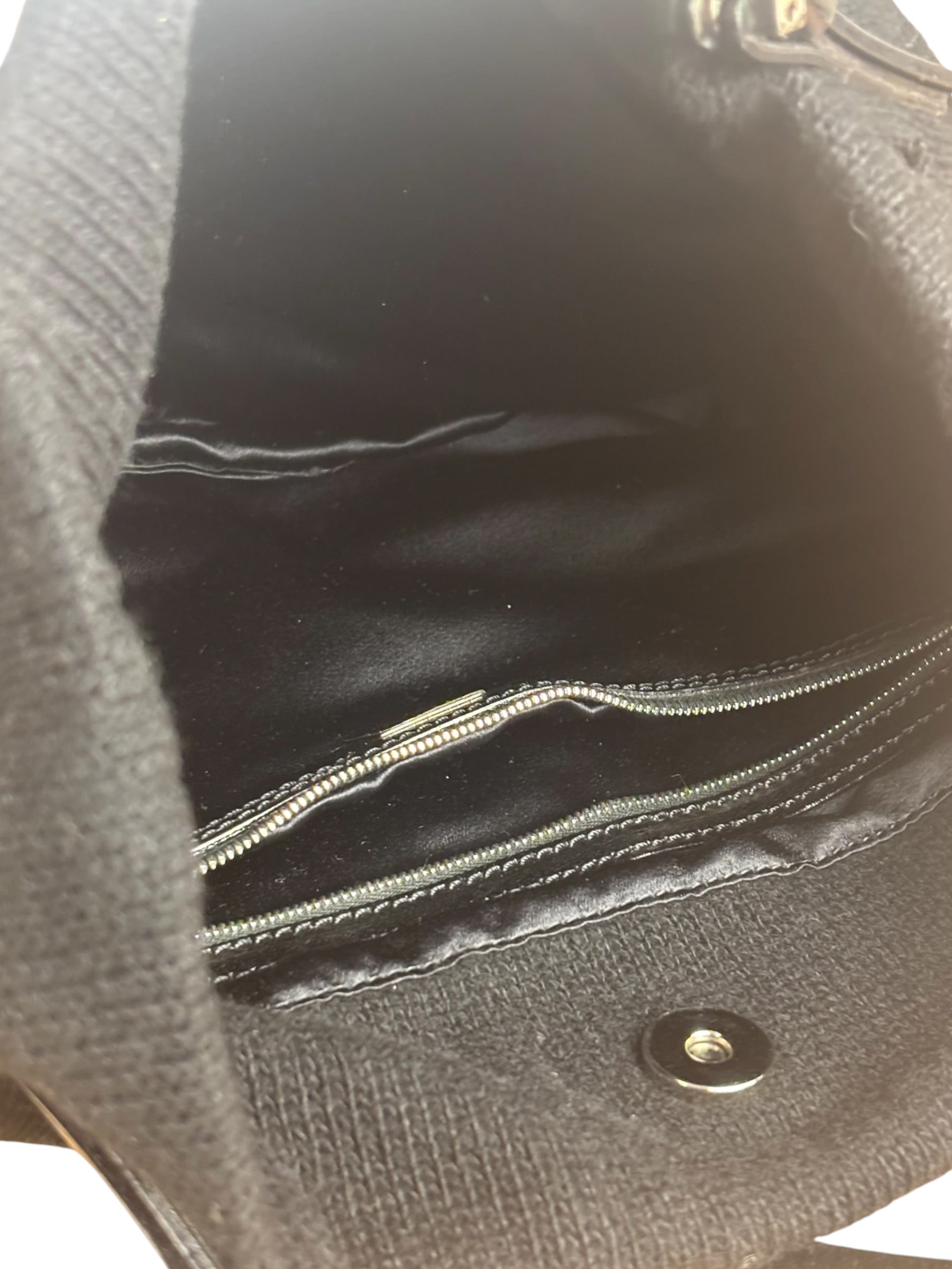 Fendi Black Knit Hobo/Shoulder Bag