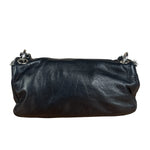 Chanel Black Classic Flap Tweed Shoulder Bag 2010