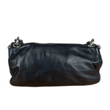 Chanel Black Classic Flap Tweed Shoulder Bag 2010