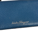 Salvatore Ferragamo Navy Calfskin Coin/Card Holder