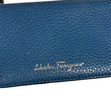 Salvatore Ferragamo Navy Calfskin Coin/Card Holder
