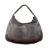 Fendi Brown Selleria Leather Hobo Bag