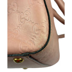 Gucci Pink Leather Guccissima Two-Way Boston Bag