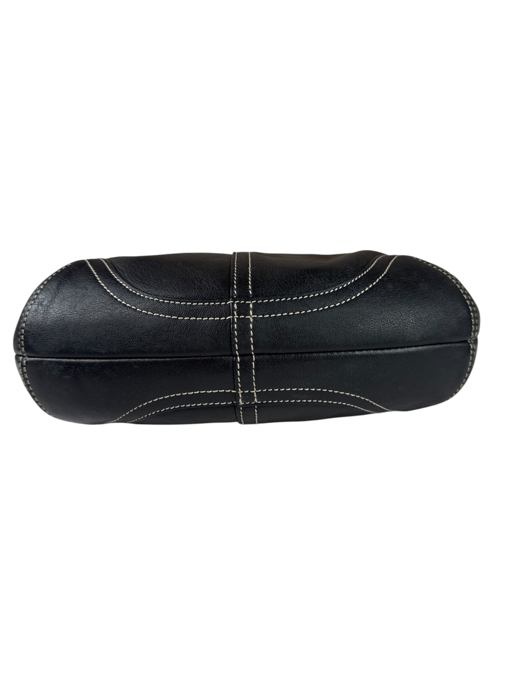 Coach Black Leather Soho Hobo Pochette