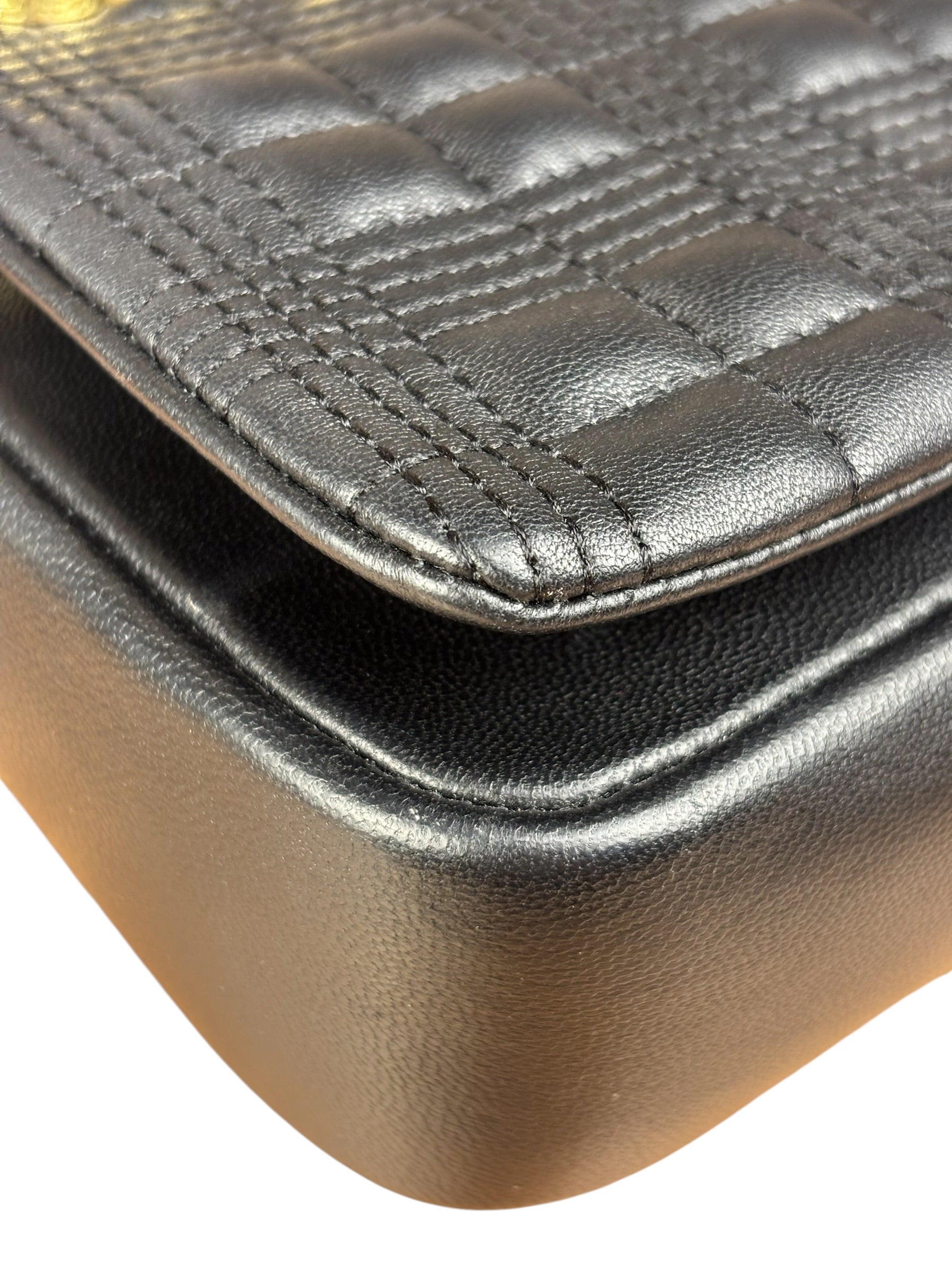 Burberry Black Quilted Leather Lola Shoulder Bag