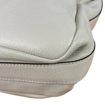 Gucci White Leather Bamboo Jungle Shoulder Bag