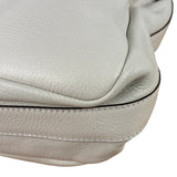 Gucci White Leather Bamboo Jungle Shoulder Bag