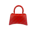Balenciaga Red Leather Hourglass XS Rhinestones Two-Way Bag