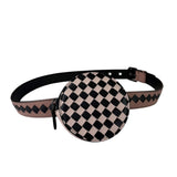 Bottega Veneta Black/Pink Intrecciato Round Around Belt Bag
