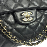Chanel Black Quilted Caviar Jumbo Flap Bag 2021