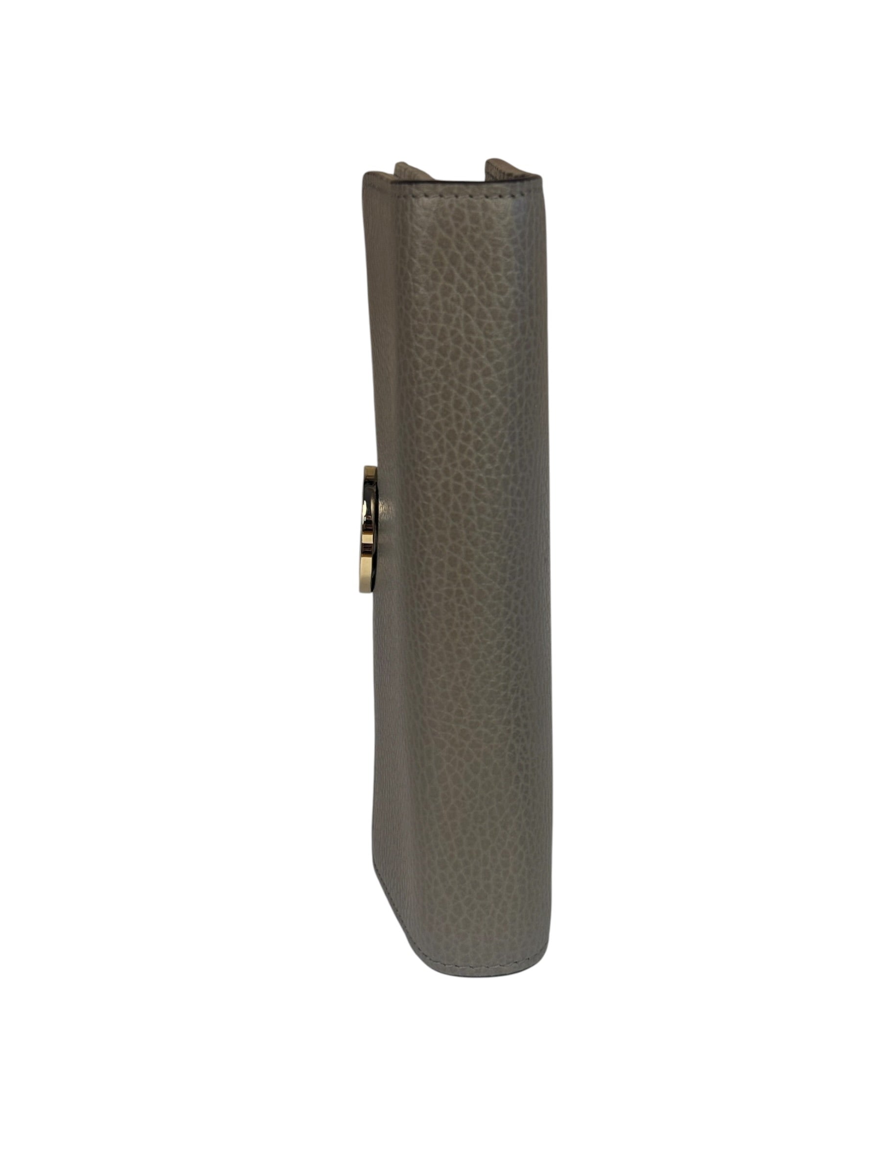 Gucci Grey Leather Wallet On Chain