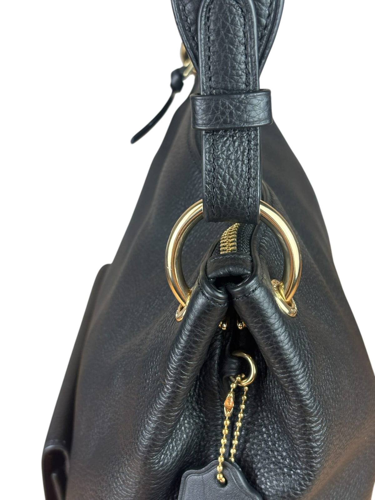 Coach Black Pebbled Leather Tabby Hobo